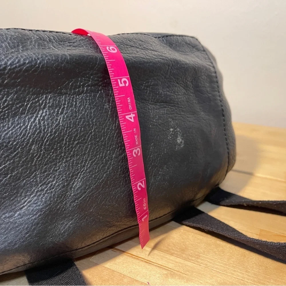 Vintage Y2K Juicy Couture Black Leather Convertible Backpack Shoulder Bag